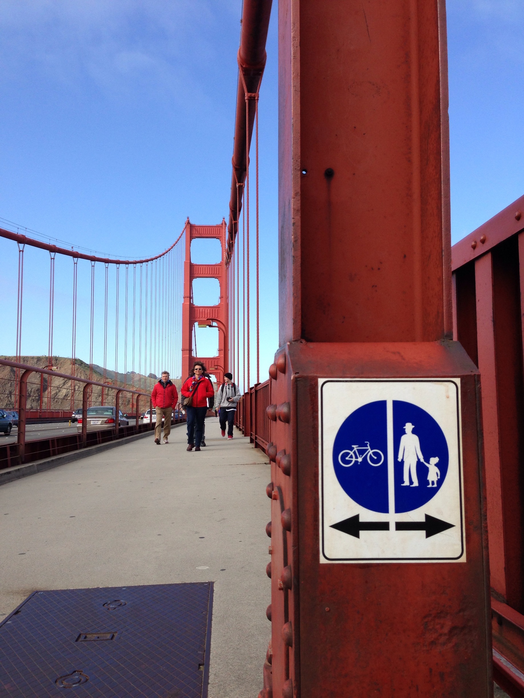 biking & wakling on the golden gate bridge